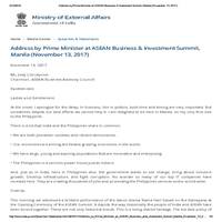 Address by Prime Minister