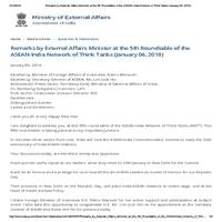 Remarks by External Affairs 
