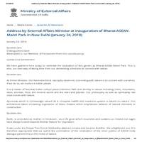 Address by External Affairs Minister