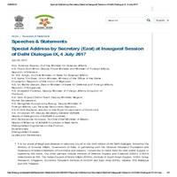 Special Address by Secretary