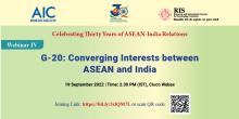 WEBINAR IV G-20: Converging Interests between ASEAN